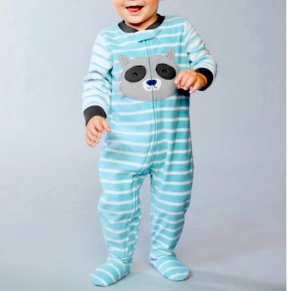 Carter's fleece zip footie 18M
